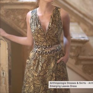 Anthropologie emerging leaves dress